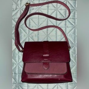 Fossil Deep Red Crossbody Bag